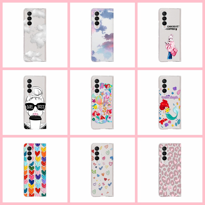 Aesthetic Anime Bumper Casing พร้อม Lanyard สําหรับ Samsung Galaxy Z Fold 6 5 Graffiti PC Samsung Z Fold5 Fold6 ป้องกันเคสโทรศัพท์