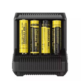 เครื่องชาร์จ Nitecore i8 ของแท้ โค้ดเช็คได้ (ไม่แถมถ่านชาร์จ) ที่ชาร์จแบตเตอรี่ ทั้งหมด8ช่องสำหรับ IMR18650 16340 14500