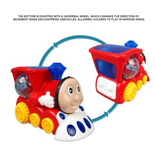 Train Toys Bump and Go Dancing Train with Music Play Auto Cartoon
