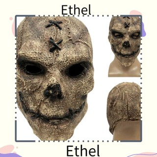 Ethel1 หน้ากากยาง รูปหัวกะโหลก ทนทาน สําหรับปาร์ตี้ฮาโลวีน