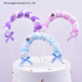 Strongaromatic ท็อปเปอร์ รูปก้อนเมฆ สีชมพู สําหรับตกแต่งเค้กวันเกิด งานแต่งงาน เบบี้ชาวเวอร์