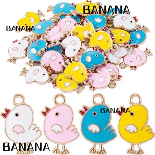 Banana1 จี้รูปไก่ โลหะผสม 21 มม. X 12 มม. ทนทาน สีทอง สําหรับเด็กผู้หญิง