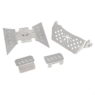 Stainless Steel Chassis Front &amp; Rear Guard Board for AXIAL SCX10 III RC Car