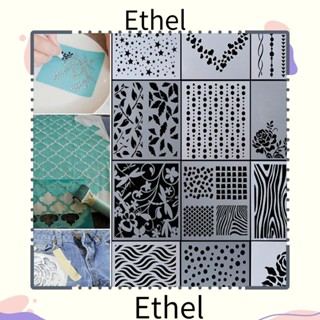 Ethel1 แผ่นแม่แบบ ลายฉลุ ลายนูน สําหรับตกแต่งอัลบั้มรูป การ์ด กระดาษ 13 ชิ้น ต่อชุด