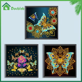 【Doub X ✮】ภาพวาดปักเพชร รูปผีเสื้อ 5D DIY สําหรับตกแต่งบ้าน ✮