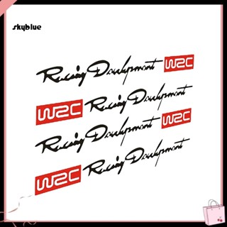 [Sy] สติกเกอร์ WRC แฟชั่น สําหรับติดมือจับประตูรถยนต์ 4 ชิ้น