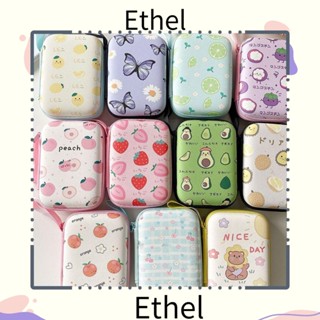 Ethel1 กล่องเก็บสายเคเบิลข้อมูล การ์ตูนผลไม้ กระเป๋าเงิน กระเป๋าใส่กุญแจ กระเป๋าถือ กระเป๋าใส่บัตร กระเป๋าใส่หูฟัง