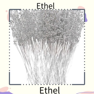 Ethel1 ช่อดอกไม้เรซิ่น ประดับมุกเทียม 4 มม. สีเงิน สําหรับตกแต่งงานแต่งงาน ปาร์ตี้ 100 ชิ้น