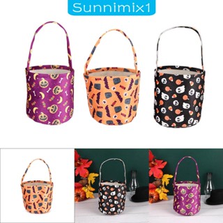 [Sunnimix1] ถุงขนม ทรงโท้ท สําหรับปาร์ตี้ฮาโลวีน 3 ชิ้น