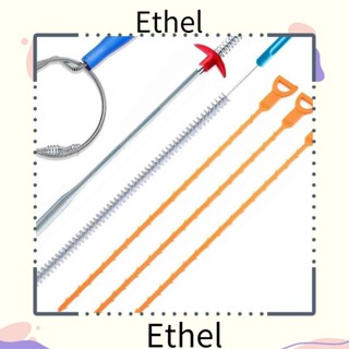 Ethel1 อุปกรณ์ทําความสะอาดท่อระบายน้ํา รูปงู 39.3 นิ้ว งอได้ สําหรับห้องน้ํา ห้องครัว 6 แพ็ค