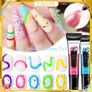 ✧Ready Stcok Lilycute 5d Soild Pudding Nail Polish Gel Transparent Macaron Candy Color Modeling Painting Flower Phototherapy Glue Nail Art For Nail Shop 10ml TALLER