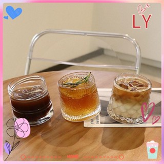 Ly แก้วกาแฟ ลาเต้ ลายนูน สไตล์นอร์ดิก วินเทจ