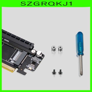 [szgrqkj1] อะแดปเตอร์การ์ดต่อขยาย PCIe 4.0 x16 เป็นการ์ดขยาย 4x PH43 ปลั๊กแอนด์เพลย์ โลหะ มั่นคง M.2