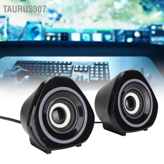  Taurus307 ลำโพงคอมพิวเตอร์ ลำโพงเดสก์ท็อปแบบมีสายแบบปลั๊กแอนด์เพลย์ USB ขนาดเล็กพร้อมไฟ LED สำหรับสมาร์ทโฟน