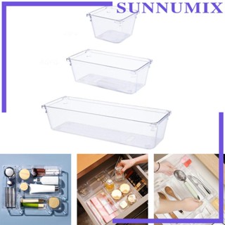 [Sunnimix] กล่องลิ้นชักเก็บของ แบบใส สําหรับห้องครัว ห้องน้ํา