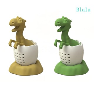 Blala ที่กรองซิลิโคน รูปไดโนเสาร์น่ารัก สีเขียว ใช้ซ้ําได้