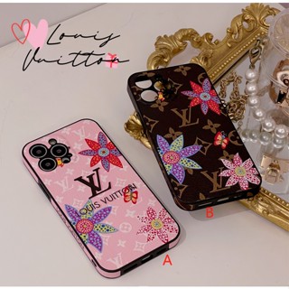 เคสโทรศัพท์มือถือหนัง ลายดอกไม้ LV สําหรับ iphone14 13 12 pro max 14 11 14pro 14plus 13 12 11 promax