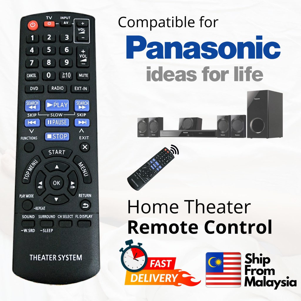 พานาโซนิค N2QAYB000694 ระบบโฮมเธียเตอร์ DVD รีโมทคอนโทรล N2QAYB000627