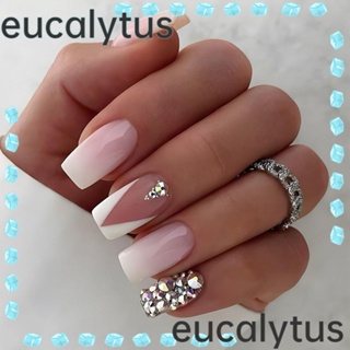 Eucalytus1 เล็บปลอม หัวเหลี่ยม ถอดออกได้ ยาวปานกลาง สําหรับตกแต่งเล็บ