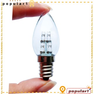 Popular หลอดไฟคริสตัล LED 4 ดวง 0.8W สีขาวอบอุ่น 3000K 6500k E12 ขนาดเล็ก