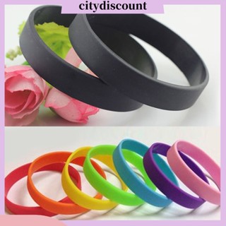 &lt;citydiscount&gt; 2 ชิ้น ผู้ชาย ผู้หญิง ซิลิโคน สายรัดข้อมือ สีพื้น กีฬา สร้อยข้อมือ กําไลข้อมือ ของขวัญ