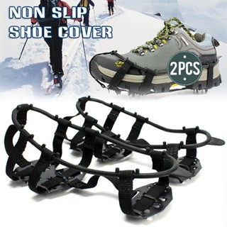 24 Teeth Shoe Spiked Grip Cleat Crampons Climbing Anti Slip Shoes Cover