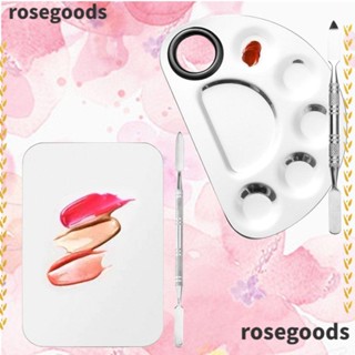 Rosegoods1 พาเลทผสมรองพื้น แต่งหน้า ผสมสีเล็บ สเตนเลส DIY