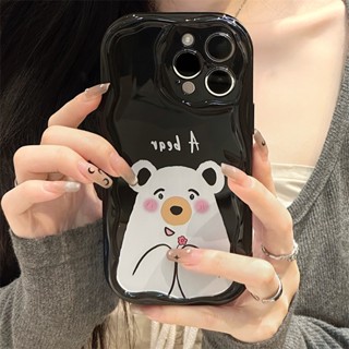 [พร้อมส่ง] เคสซิลิโคนนิ่ม ลายการ์ตูนครีม สําหรับ iPhone 15 14 13 12 11 PROMAX XS XR XSMAX SE2020 6 7 8PLUS MINI