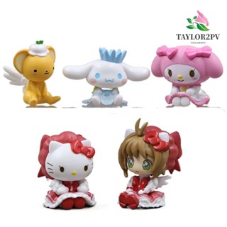 Taylor2pv โมเดลฟิกเกอร์ PVC รูปการ์ตูน Cinnamorol My Melody Kawaii Mini Melody สําหรับเก็บสะสม