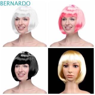 Bernardo วิกผมบ๊อบสั้นตรง ระบายอากาศ สีดํา สีชมพูธรรมชาติ แฟชั่นสําหรับผู้หญิง