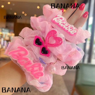 Banana1 ยางรัดผมหางม้า แบบยืดหยุ่น สีพื้น แฟชั่นสําหรับผู้หญิง