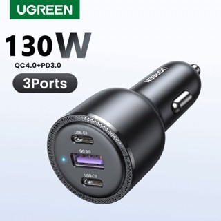 Ugreen 130W ที่ชาร์จในรถ ชาร์จเร็ว 100W PD เอาท์พุต ชาร์จเร็ว USB Type C ที่ชาร์จโทรศัพท์ สําหรับ iPhone ชาร์จในรถ