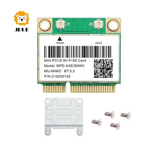 อะแดปเตอร์การ์ดเครือข่ายไร้สาย Wifi 6E MPE-AXE3000H Mini PCI-E Wifi บลูทูธ 5.2 AX210 802.11AX/AC