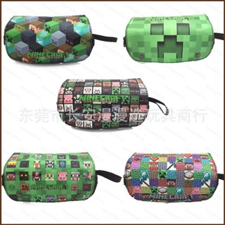 กระเป๋าดินสอ หนัง PU ขนาดใหญ่ จุของได้เยอะ ลายการ์ตูน Minecraft เหมาะกับนักเรียน สําหรับเก็บเครื่องเขียน