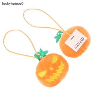 Luckyhouse0^^ สติกเกอร์พวงกุญแจ จี้รูปหัวฟักทองปีศาจ ป้องกันการสูญหาย สําหรับตกแต่งฮาโลวีน