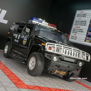 โมเดลรถยนต์ตํารวจ 1: 24 Hummer H2 ของเล่นสําหรับเด็ก