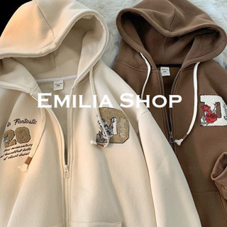 EMILIA SHOP  เสื้อผ้าผู้ญิง แขนยาว เสื้อฮู้ด  Trendy รุ่นใหม่ Unique พิเศษ A28J12P 36Z230909