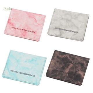 Dudu ซองใส่บัตรฉีดวัคซีน หนัง PU ขนาดสากล สําหรับผู้หญิง ผู้ชาย