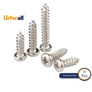 Urlwall สกรูสเตนเลส 304 หัวกลม ขนาดเล็ก M4.2 M4.8 M5 M5.5 อุปกรณ์เสริม 10 ชิ้น