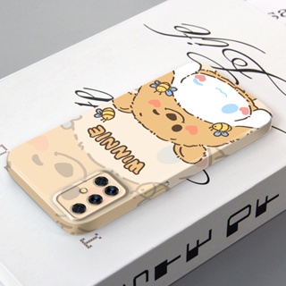 เคสโทรศัพท์มือถือ PC แข็ง ปิดด้านหลัง ลายหมีสตรอเบอร์รี่ สไตล์เกาหลี สําหรับ Samsung Galaxy A51 M40S A52 A53 A13 A04S A12 A12s A11 A04 A02 A02S A03