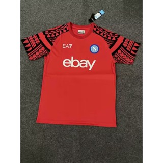 เสื้อกีฬาแขนสั้น ลายทีมชาติฟุตบอล Napoli 23-24 สีแดง ไซซ์ S-4XL 23-24 ไซซ์ S-4XL