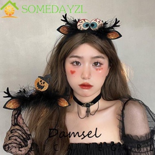 Somedayzl ที่คาดผมผู้หญิง ที่คาดผมน่ารัก ผ้ากํามะหยี่ขนนิ่ม ค้างคาว ฟักทอง แมงมุม โบว์ สไตล์เกาหลี ที่คาดผม