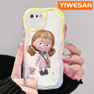 เคสโทรศัพท์มือถือ ซิลิโคนใส กันกระแทก ลายการ์ตูนเด็กผู้หญิงน่ารัก สีสันสดใส สําหรับ Realme C2 C2S OPPO A1K