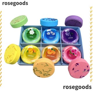 Rosegoods1 เครื่องนึ่งอาบน้ํา ให้ความชุ่มชื้น ผ่อนคลายผิวแห้ง สปา วันเกิด วันหยุด แท็บเล็ต พร้อมน้ํามันหอมระเหย