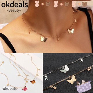 Okdeals สร้อยคอโชคเกอร์ จี้รูปสัตว์น่ารัก สีทอง สีเงิน