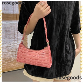 Rosegoods1 กระเป๋าสะพายไหล่ กระเป๋าถือ หนัง PU แฟชั่นสําหรับสตรี