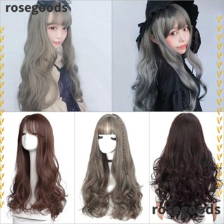 Rosegoods1 วิกผมแฟชั่น สีชมพู สีน้ําตาลอ่อน