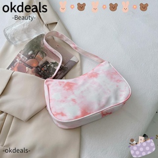 Okdeals กระเป๋าสะพายไหล่ กระเป๋าถือ ผ้าไนล่อน มีซิป ขนาดใหญ่ จุของได้เยอะ น้ําหนักเบา แฟชั่นสําหรับสตรี