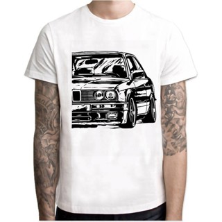 เสื้อยืดลําลอง แขนสั้น พิมพ์ลายรถยนต์ Turbo E30 E36 E46 สไตล์ฮาราจูกุ สําหรับผู้ชาย Q10