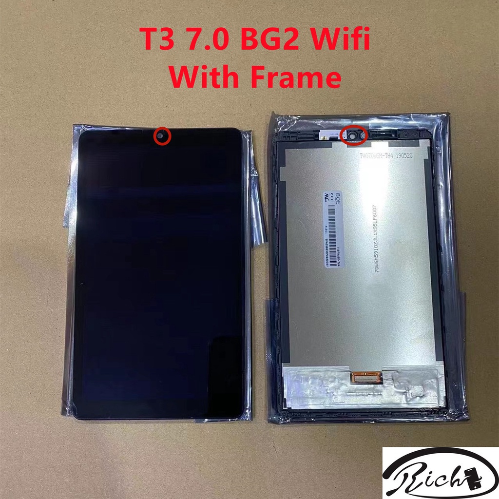 หน้าจอแสดงผลสัมผัสดิจิทัล LCD พร้อมกรอบ สําหรับ Huawei Mediapad T3 7.0 3g or wifi BG2-W09 BG2-U01 BG